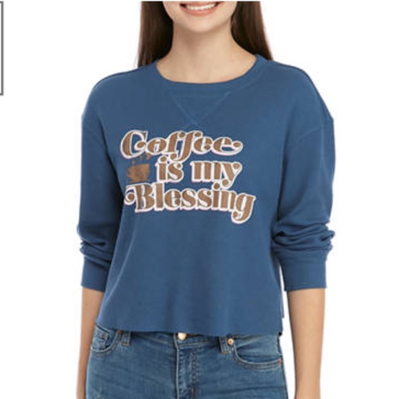 Cold Crush Long Sleeve Thermal Graphic T Shirt Size JR medium large blue - Picture 1 of 10